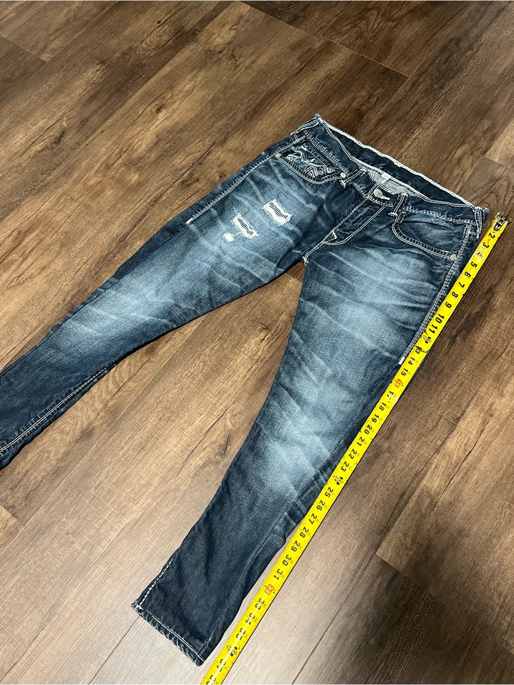 2014 True Religion Blue Distressed Jeans